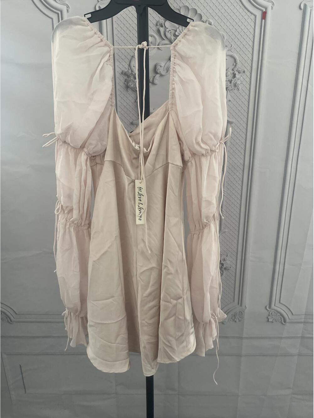 For Love & Lemons Jillian Mini Dress in Pink